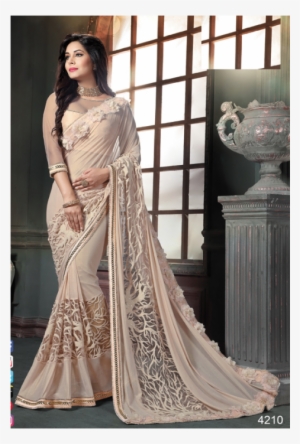 Charming Designer Silk Saree - Buy Embroidered Saree Georgette