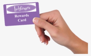 Lady Fingers Customer Reward - Hand Holding Gift Card