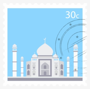 Png Royalty Free Taj Mahal Postage Stamp Transprent - Post Stamp Tajamahal
