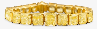 Natural Fancy Vivid Yellow Diamond Bracelet, - Bracelets Diamonds Fancy Yellow