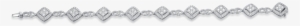 Vintage Art Nouveau Diamond Link Bracelet - Chain