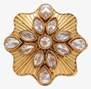 Paan Flower Ring - Brass