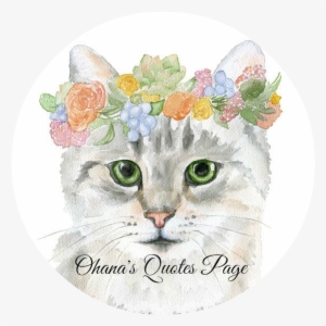 Flower Watercolor Watercolor Print - Cat Watercolor Art