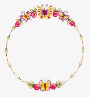 Flower Circle Png - Transparent Background Frame Clipart