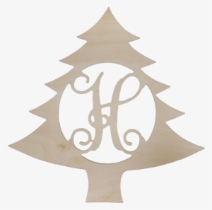 18 In Tree Wood Monogram Unfinished - Shop Wood Christmas Tree