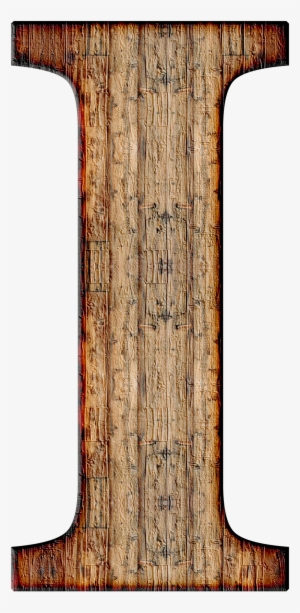 Letter I Wood Transparent