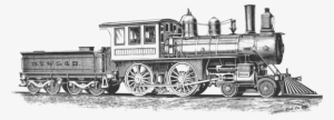 Locomotive Monochrome Railroad Steam Locom - Png Of Steam Engine