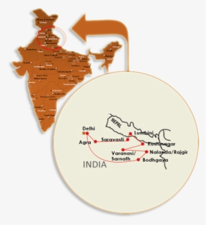 Route Map - India Map Vector Png