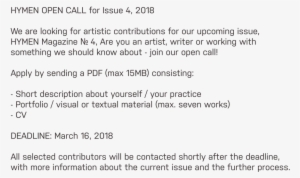 Tekst Opencall2