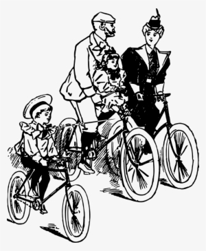 A Family Of Bicycles - Family Cycling Clipart Png