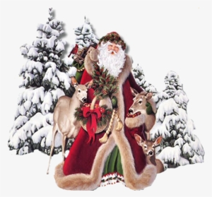 Santa Claus And Animals - Christmas Welcome To My Page Gif