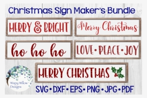Christmas Sign Makers Bundle Wispy Willow Designs Crafters - Christmas Day
