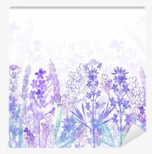 Floral Background With Lavender Flowers And Place For - Lavender Floral Background