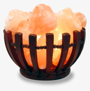 Rose Wooden Flower Shape Basket - Hand Carved Salt Lamps