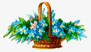 Flower Basket Clip Art - Illustration