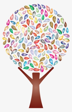 Prismatic No Background Big Image Png - Transparent Background Colorful Tree Clipart