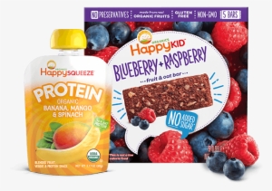 Learn More - Happy Kid Blueberry + Raspberry Fruit & Oat Bars