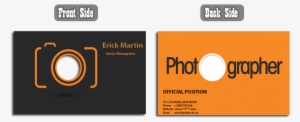 Photographer Visiting Card Design - Photographer Visiting Card Png