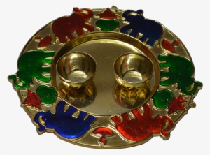 Round Elephant Kumkum Small - Weddings In India