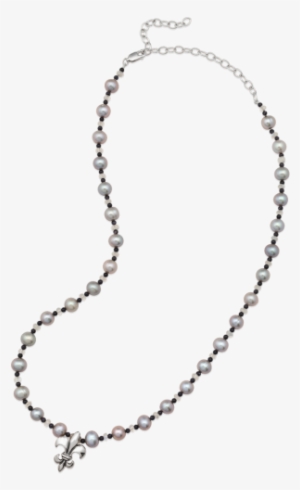 New Fleur De Lis Pearl Moonstone Necklace - Necklace