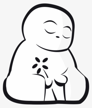 Png Library Download Clipartist Net Clip Art Dosojin - Cute Buddha Clipart Black And White