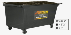 Action 2yard Rear Load Container - Yard