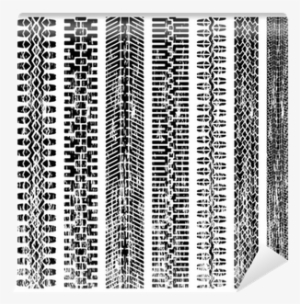 Vector Detailed Tyre Track Prints Wall Mural • Pixers® - Tire