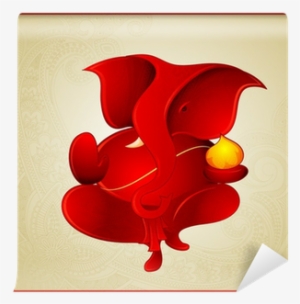 Vector Illustration Of Lord Ganesha With Modak Sweet - Ganesha