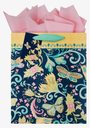 Scroll And Flower Large Bag - Motif