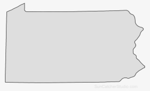 Pennsylvania Map Outline Png Shape State Stencil Clip