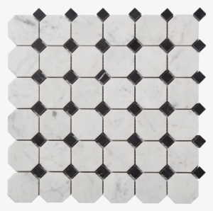 Mosaic Floor Png - Octagonal Mosaic Carrara Nero