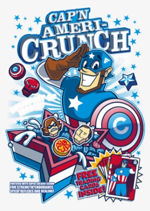 Cap'n Ameri Crunch T Shirt - Captain America Civil War Winter Soldier Steve Rogers