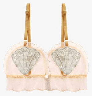 Itgirl Shop Lace Mermaid Shell Transparent Cute Bralette - Portable Network Graphics
