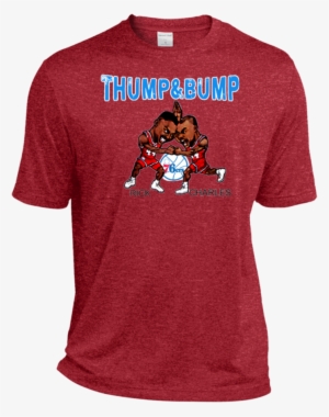 Thump And Bump Heather Dri Fit Moisture Wicking T Shirt - Beard Length T-shirts