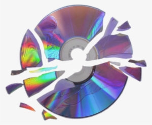 Aesthetic Clipart Sticker - Broken Cd