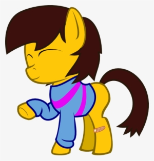 Derjuin, Bandaid, Crossover, Frisk, Ponified, Safe, - Pony Undertale