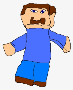 Drawn Minecraft Bad - Minecraft Steve Bad Drawing