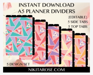 A5 Dividers - Printable Life Tabs