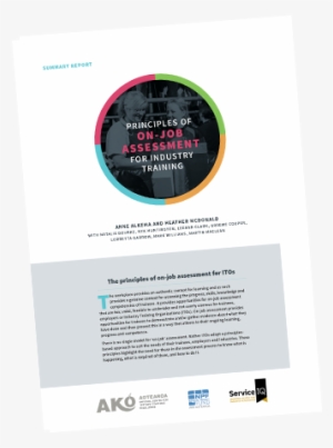 Principles Of On-job Assessment For Industry Training - Brochure