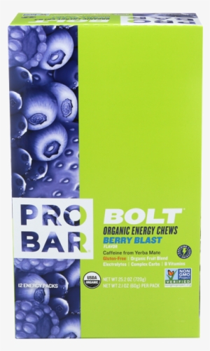 Probar Bolt Energy Chew Berry Blast Organic Box Of - Probar Bolt, Organic Energy Chews, Strawberry