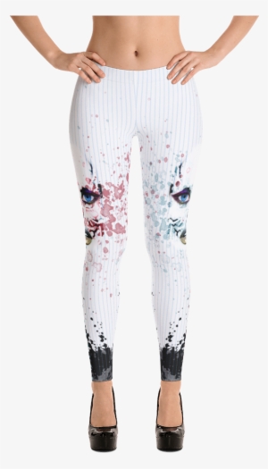 Pin Stripe Skull Paint Splash Yoga Dance Pilates Leggings