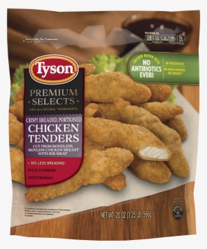 Tyson Premium Selects® Crispy Breaded Portioned Chicken - Tyson Chicken Tenders 20 Oz. Bag