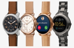 Touch-screen Smartwatches - Fossil Q Ftw6005 Venture Leather Smart Watch