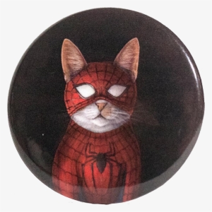 31 Aug - Spider-cat 1.5" Pinback Button