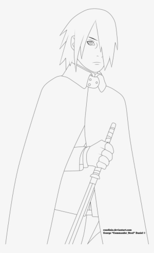 Sasuke Uchiha Boruto The Movie Lineart By - Sasuke Uchiha Drawing Full Body