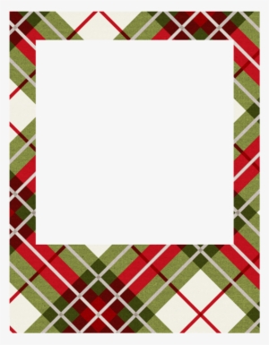 Images Of Christmas Plaid Border - Free Christmas Frames Transparent Png