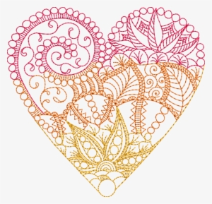 Heart Zendoodle - Heart