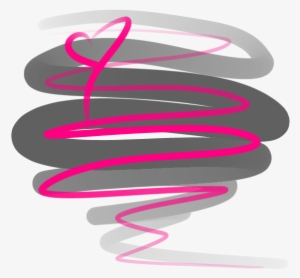 Doodle Scribble Smudge Grey Hotpink Pink Heart Swirl - Doodle