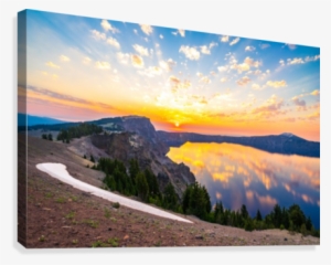 Crater Lake Canvas Print - Mount Scenery