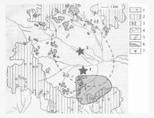 Schematic Map Of The Zhamanshin Crater - Zhamanshin Crater